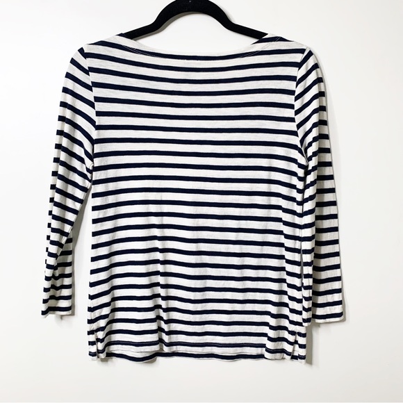 J.Crew Striped 3/4 Length Sleeve Tee Size Extra Small - Picture 2 of 5